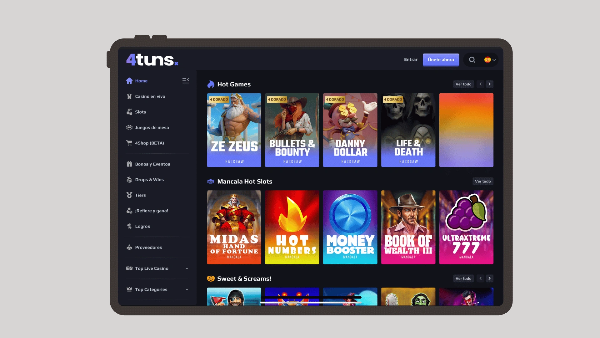Descarga app casino 4tuns